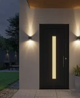 Venkovní nástěnná svítidla Lucande LED venkovní nástěnné svítidlo Jarno, grafitové