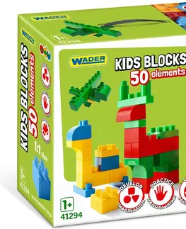 Hračky stavebnice WADER - Kids Blocks - kostky 50 ks