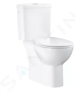 Záchody GROHE Bau Ceramic WC kombi set s nádržkou a sedátkem softclose, rimless, alpská bílá 39346000