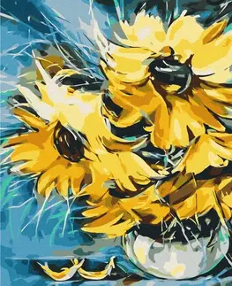 Květy Malování podle čísel moderní květiny slunečnice