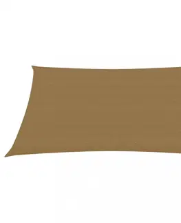 Stínící textilie Stínící plachta obdélníková HDPE 2 x 3,5 m Dekorhome Hnědá