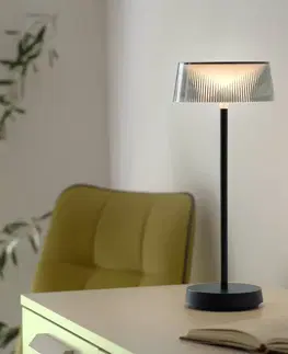 Venkovní dekorativní svítidla JUST LIGHT. LED stolní lampa Dora, aku, stmívatelná IP44 černá