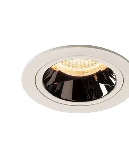 LED podhledová svítidla SLV BIG WHITE NUMINOS DL M vnitřní LED zápustné stropní svítidlo bílá/chrom 2700 K 55° včetně listových pružin 1003861