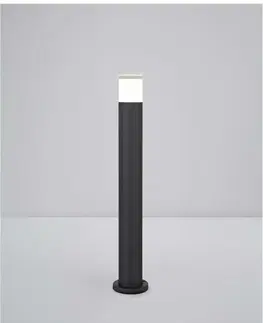 Stojací svítidla NOVA LUCE venkovní sloupkové svítidlo NOTEN LED černý hliník čirý a bílý akryl 8W 3000K 220-240V IP65 120st. IP65 9905021