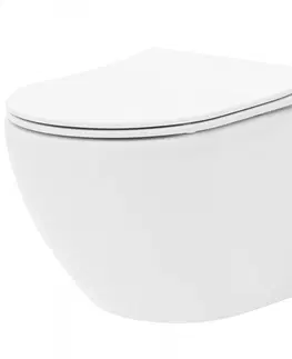 Kompletní WC sady REA Závěsná WC mísa Carlo Flat Mini