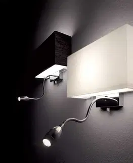 LED nástěnná svítidla Ideal Lux HOTEL AP2 NERO SVÍTIDLO NÁSTĚNNÉ 035956