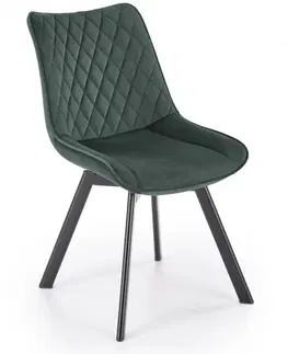 Jídelní sety Otočná jídelní židle K520 Halmar Tmavě zelená