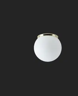 LED nástěnná svítidla OSMONT 71019 STYX 1 stropní/nástěnné skleněné svítidlo mosaz leštěná / bílá IP65 3000 K 9W LED DALI
