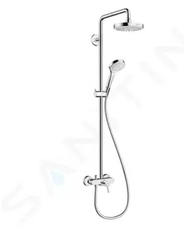 Sprchy a sprchové panely HANSGROHE Croma Select S Sprchový set 180 2jet s pákovou baterií, bílá/chrom 27255400