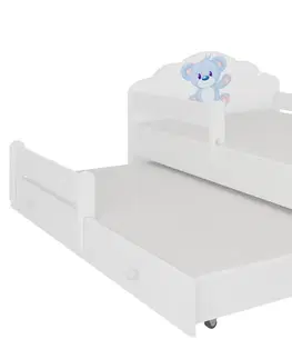 Postele ArtAdrk Dětská postel CASIMO II | s přistýlkou ​​a zábranou Provedení: Víla s křídly