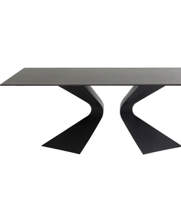 Jídelní stoly KARE Design Jídelní stůl Gloria - keramický, černý, 180x90cm