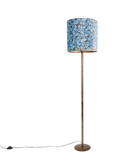 Stojaci lampy Botanická stojací lampa zlatá s motivem motýla 40 cm - Simplo