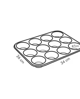 Pečicí formy Tescoma Forma 12 muffinů DELÍCIA, 34 x 26 cm
