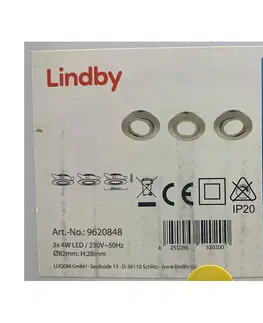Svítidla Lindby Lindby - SADA 3x LED Podhledové svítidlo ANDREJ LED/4W/230V 