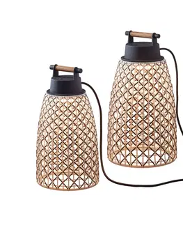 Venkovní designová světla Bover Stolní lampa LED Bover Nans M/41 pro venkovní použití, hnědá