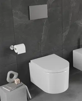Záchody MEXEN/S Sofia Závěsná WC mísa včetně sedátka s pomalým trwarda, duroplast, bílá 30540200