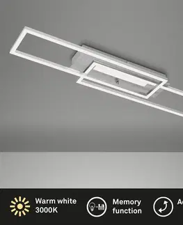 Stropní svítidla Briloner LED stropní svítidlo Frame Mid, 3 000 K, hliník