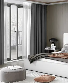 Postele Artelta Manželská postel AUDREY | 140 x 200 cm Barva: Černá / Soft 11
