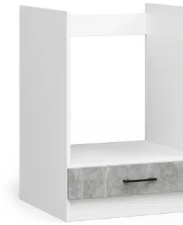 Kuchyňské dolní skříňky Ak furniture Kuchyňská skříňka Olivie pod troubu S 60 cm bílá/beton