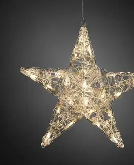 Interiérové dekorace Exihand Hvězda 5-ti cípá 6102-103, 24 LED teple bílá, průměr 40 cm 6102103