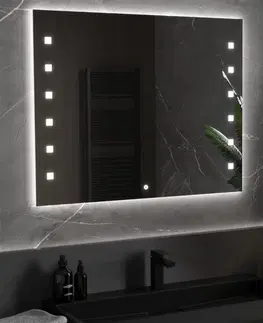 Koupelnová zrcadla MEXEN Ner zrcadlo s osvětlením 100 x 80 cm, LED 600 9809-100-080-611-00