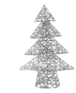 Vánoční dekorace Stromek s LED světlem, stříbrná barva.