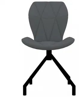 Židle Jídelní židle 2 ks umělá kůže Dekorhome Hnědá