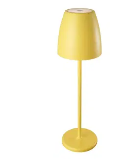 Venkovní osvětlení MEGATRON Megatron LED stolní lampa na baterie Tavola žlutá