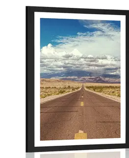 Příroda Plakát s paspartou cesta v poušti