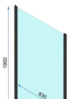 Sprchové kouty REA/S Sprchový kout s posuvnými dveřmi Rapid Slide 100 a pevnou stěnou 80 KPL-09853