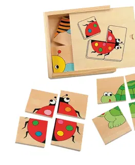 Hračky puzzle WOODY - Mini puzzle Beruška v dř. krabičce