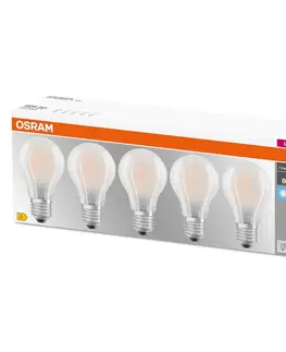 LED žárovky OSRAM OSRAM LED žárovka E27 Base CL A 6,5W 4000K mat 5ks