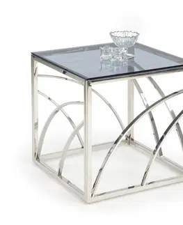 Konferenční stolky Konferenční stolek UNIVERSE 55x55 cm Halmar Stříbrná