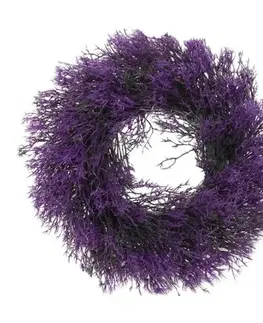 Květiny Umělý věnec Tráva fialová, pr. 30 cm