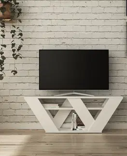 Televizní stolky Televizní stolek PIPRALLA bílý