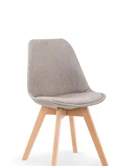 Židle HALMAR Jídelní židle Leena světle šedá/buk