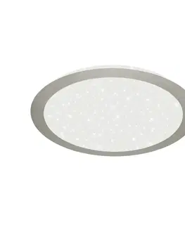 LED stropní svítidla BRILONER LED stropní svítidlo s hvězdným dekorem, pr. 31 cm, 12 W, 1200 lm, matný nikl BRI 3088-012