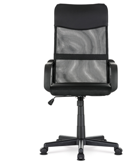 Kancelářské židle Kancelářská židle DONOIR, černá ekokůže a síťovina