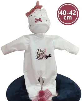 Hračky panenky LLORENS - M740-50P obleček pro panenku miminko NEW BORN velikosti 40-42 cm