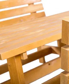 Zahradní židle a křesla DEOKORK Masivní dřevěné zahradní křeslo TEA 01 o síle 38 mm