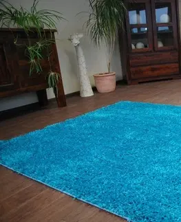 Koberce a koberečky Dywany Lusczow Kusový koberec SHAGGY Izebelie 5cm tyrkysový, velikost 170x230