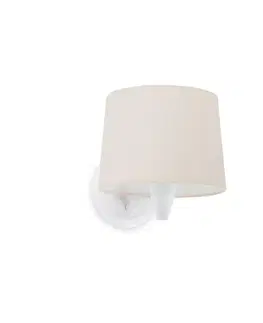Nástěnná svítidla s látkovým stínítkem FARO CONGA nástěnná lampa, bílá/béžová