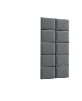 Postele Dekorační nástěnný panel MATEO 100x200 cm, šedá