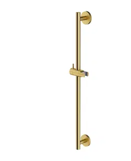 Sprchy a sprchové panely OMNIRES Sprchová tyč s posuvným držákem, 66 cm, broušené zlato DR12GLB