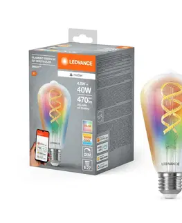 LED žárovky OSRAM LEDVANCE SMART+ MATTER RGB Filament Edison 40 4.8W 827-865 Multicolor E27 4099854195006