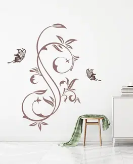Šablony k malování Šablona na zeď - Ornament s motýlem