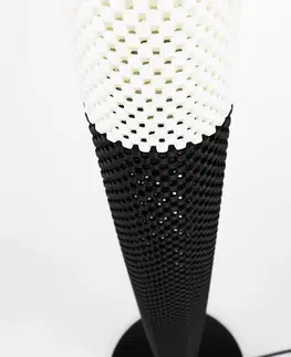 Stojací lampy Tagwerk Stojací lampa Black & White z biomateriálu