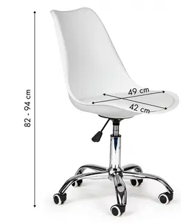 Kancelářské židle MODERNHOME Kancelářská otočná židle LILIANA bílá