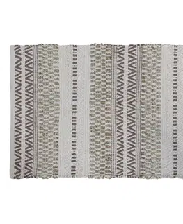 Koberce a koberečky Béžový bavlněný koberec s ornamenty Rug stripes - 70*150 cm Chic Antique 16090000 (16900-00)