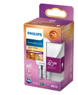 Stmívatelné LED žárovky Philips Philips LED Classic WarmGlow E14 P45 3,4W matná